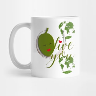 Olive I Love Earth: Save The Planet World Day Mug